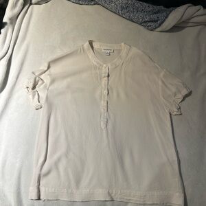 Frank & Oak Off-White Button-Up Blouse